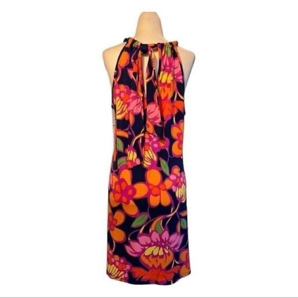 Trina Turk Juju Bright Multicolor Floral Halter A-line Mini Shift Dress Size S - Picture 4 of 12